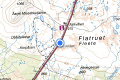 På väg upp mot Flatruet. 940m