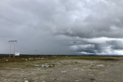 Utsikt från Flatruet mot Ljungdalen. Regn.