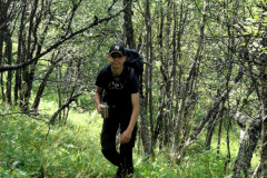 VI hittade inte leden så det blev frivandring...uppåt.