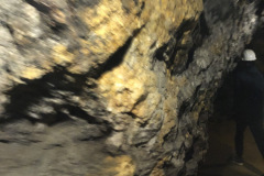 Så här såg väggarna ut nere i gruvan.