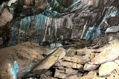 Så här fint blir det när koppar oxiderar nere i en gruva.